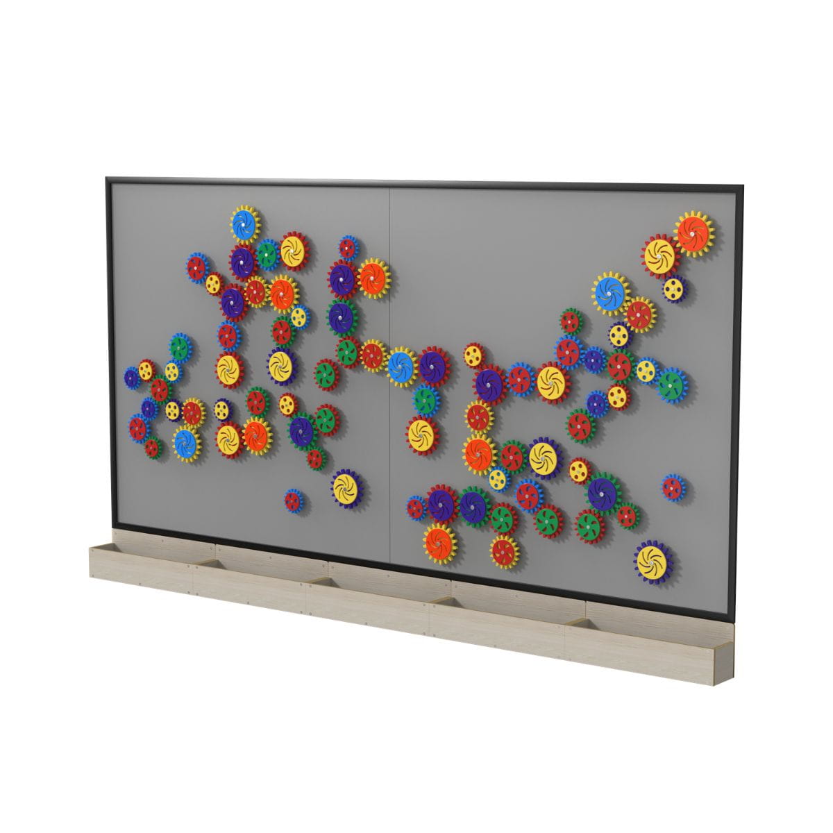 10x5 LiteZilla MagWiz Magnetic Wall Sensory Gears in Grey