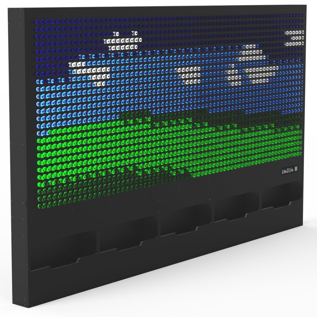 10x6 LiteZilla Light Wall in Black with hills and clouds design 