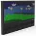 10x6 LiteZilla Light Wall in Black with hills and clouds design 