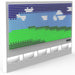 10x6 LiteZilla Light Wall in White with design  of hills and clouds