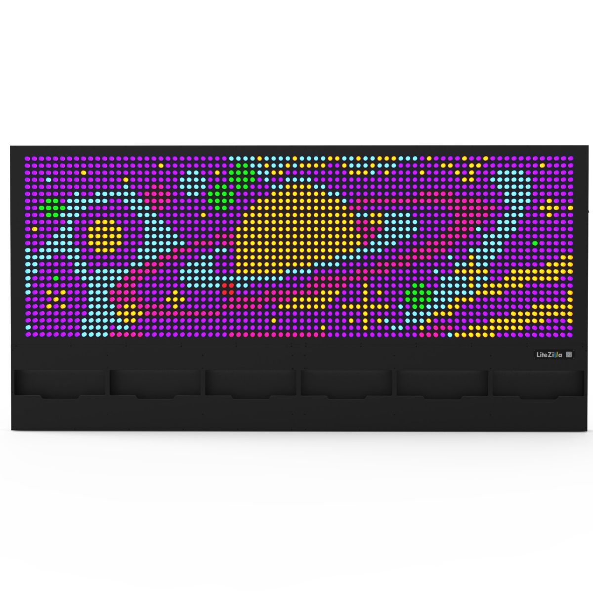 12x6 LiteZilla Light Wall in Black with Space design
