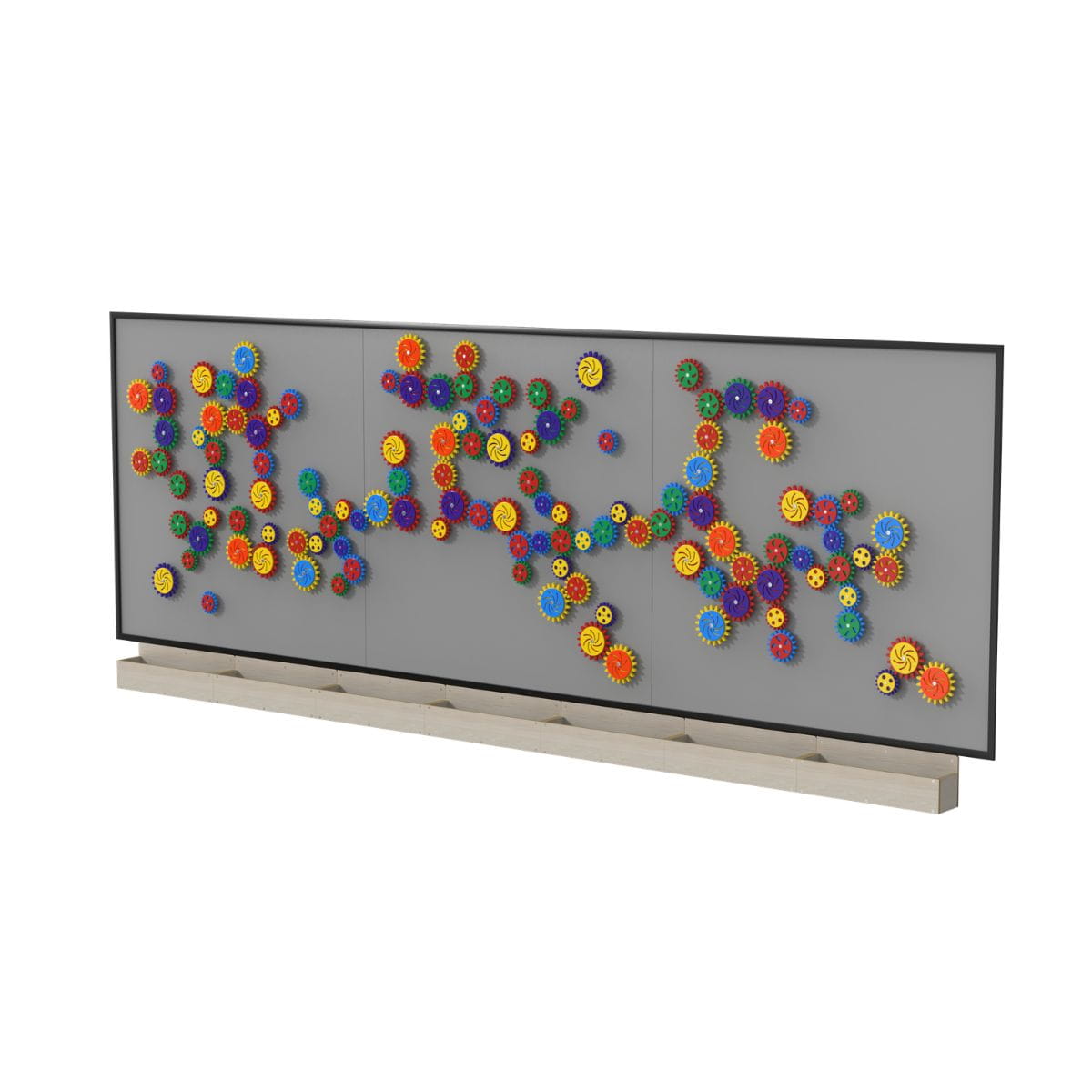 15x5 LiteZilla MagWiz Magnetic Wall Sensory Gears in Grey