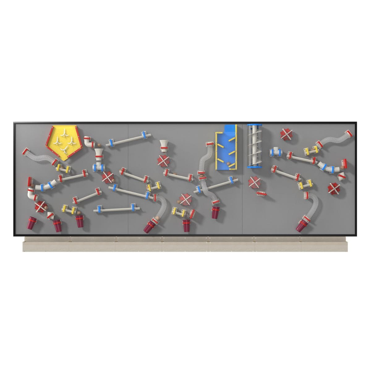 15x5 LiteZilla MagWiz Magnetic Wall Kidnetics Course Constructor in Grey