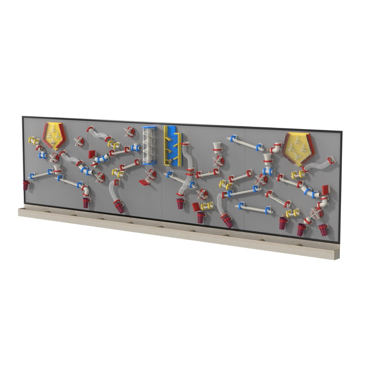 20x5 LiteZilla MagWiz Magnetic Wall Kidnetics Course Constructor in Grey