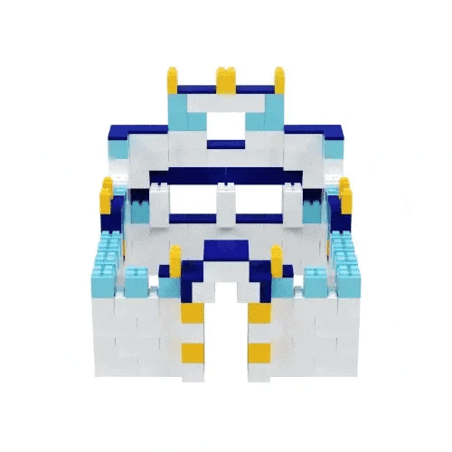 3d view Large Set of EverBlock Modular Building Blocks