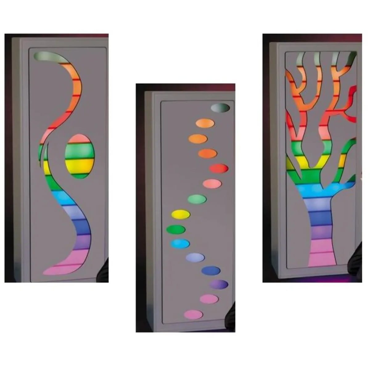 3 different panel patterns for the Sensory Ladder Lights