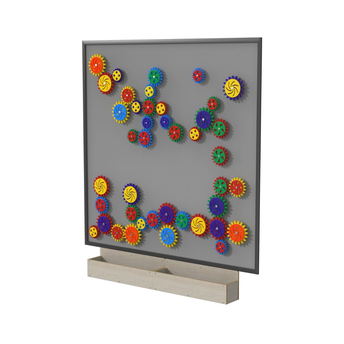 5x5 LiteZilla MagWiz Magnetic Wall Sensory Gears in Grey