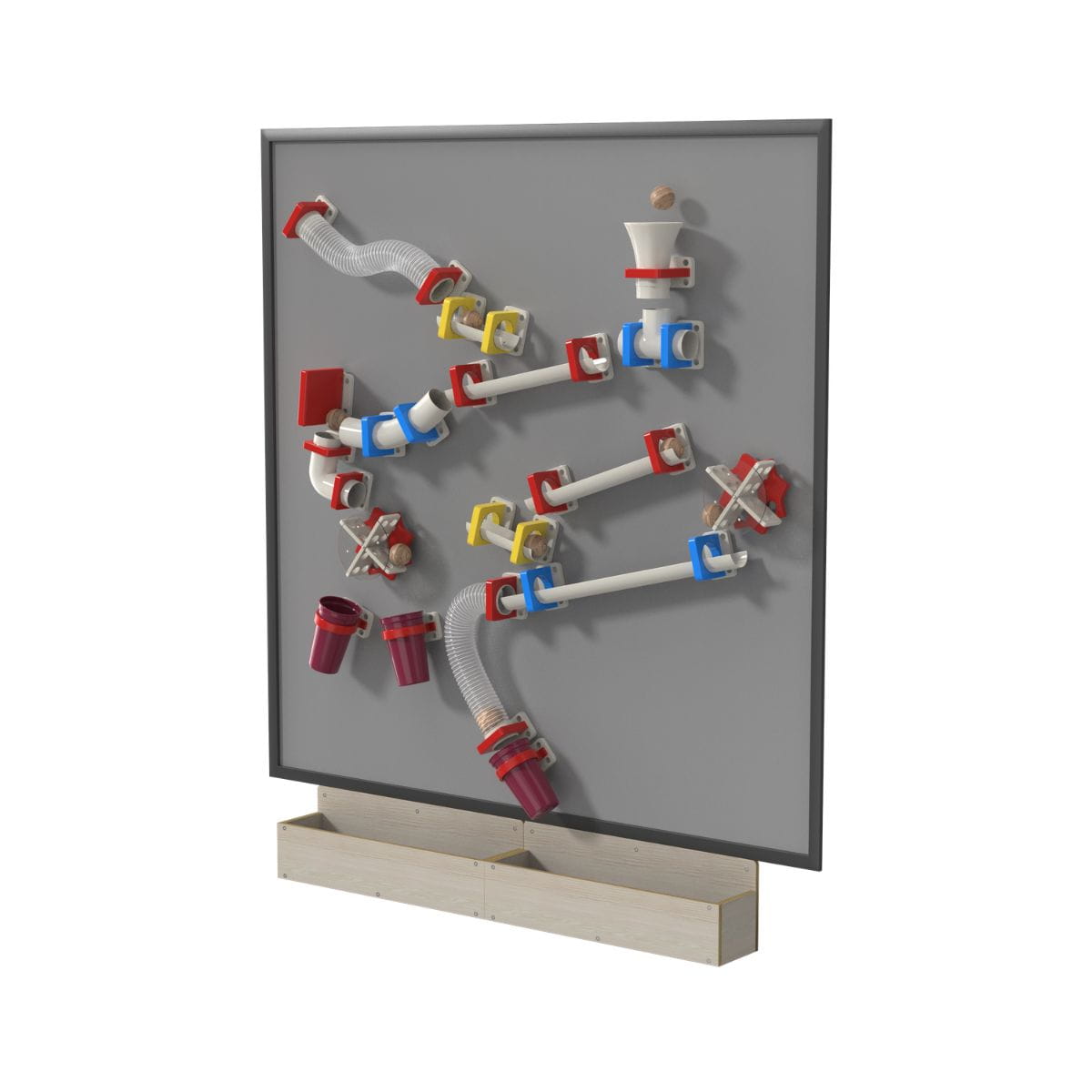5x5 LiteZilla MagWiz Magnetic Wall Kidnetics Course Constructor in Grey
