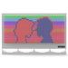 8x5 LiteZilla Light Wall in White with images of two faces for a design