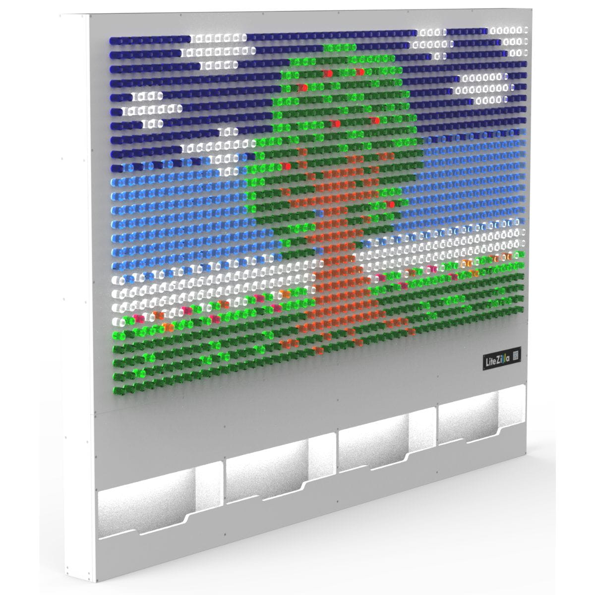 8x6 LiteZilla Light Wall in White with Nature design
