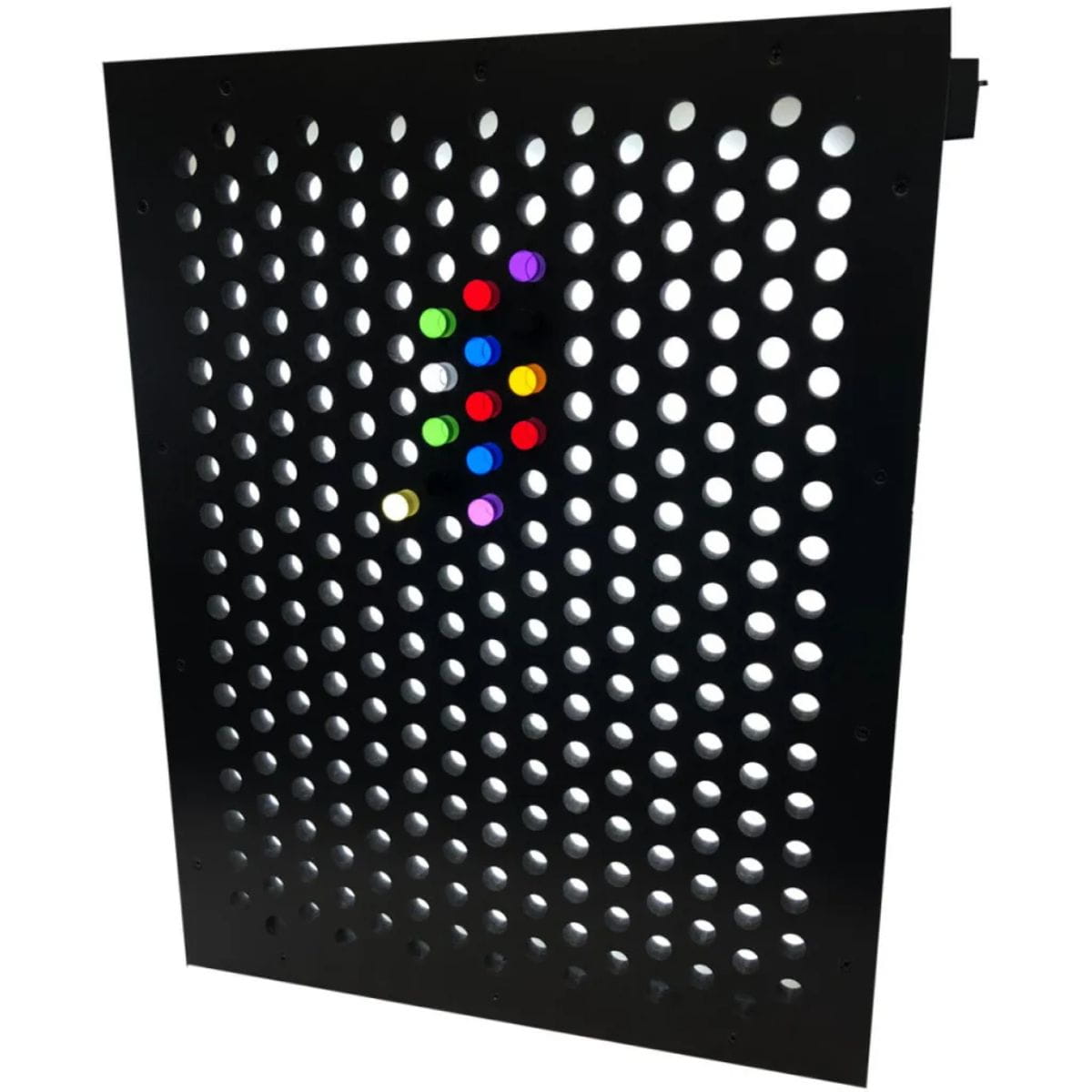 A few colored pegs in the Rod Wall Light Panel