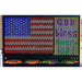 American Flag design on the 8x5 LiteZilla Giant Light Wall with God Bless America spelled out