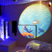 Aurora LED Projector projecting a underwater scuba scene on the wall