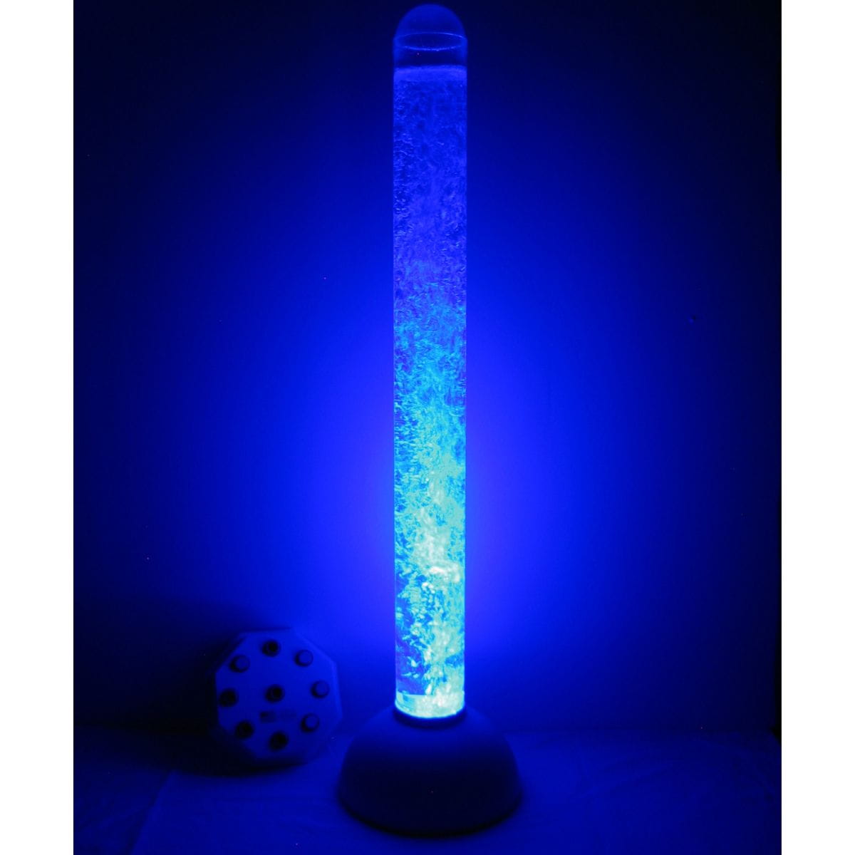 Blue color shown on Superactive LED Bubble Tube with Wireless Controller  in the dark