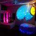 Calming Sensory Room Package with bubble tube in pink and blue fiber optic strands
