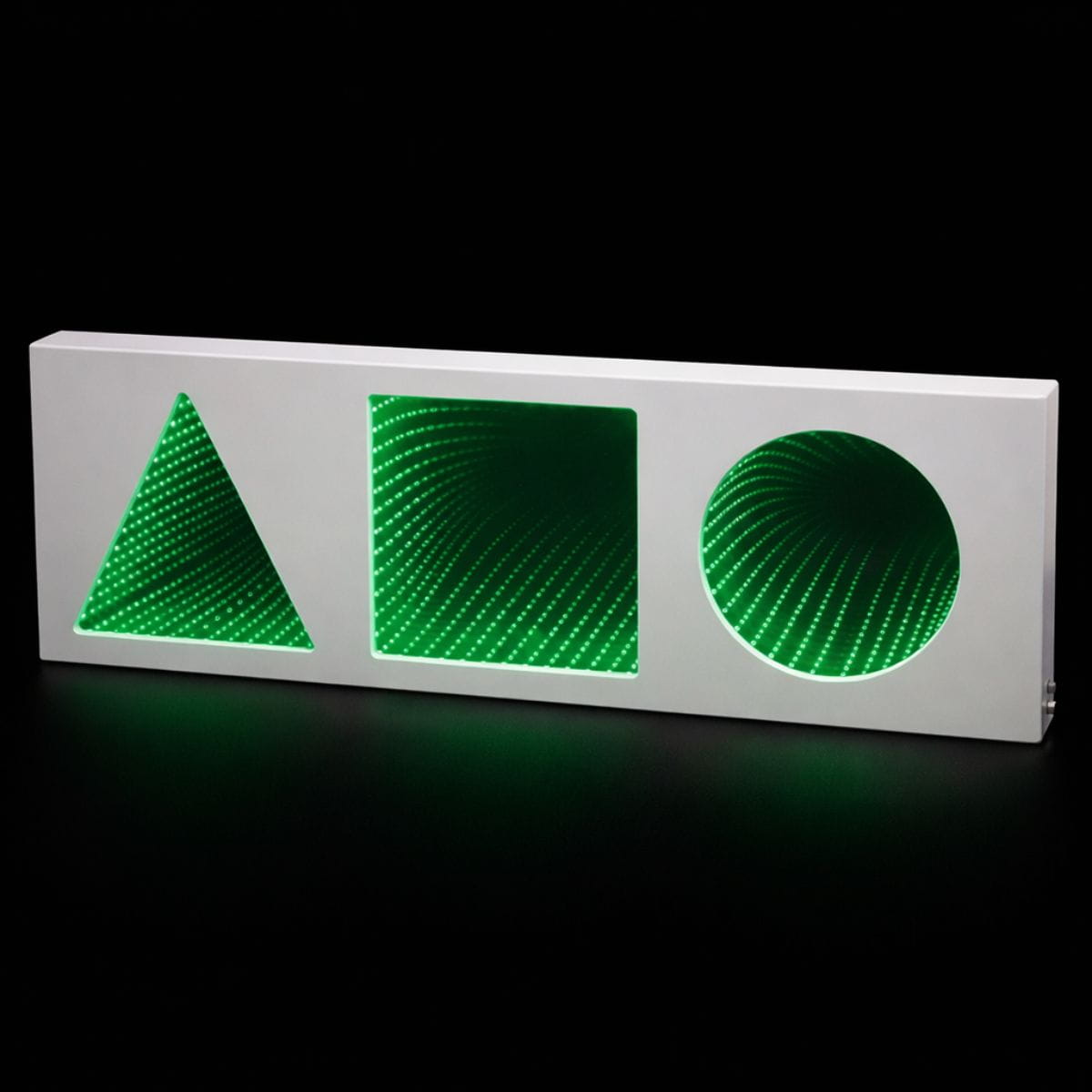 Calming Three Shape LED Infinity Tunnel in green color
