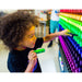 Closeup view of kid with litepin in hand putting it in the LiteZilla Lite Bright Wall