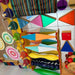 Closeup of different items on the Kinetic Wonder Sensory Wall