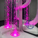 Closeup of pink bubble tube and tails on the Vecta Delight Mobile Sensory Station