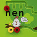 Closeup of the hen on Alphabet Tree Wall Activity