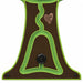 Closeup of the tree trunk on the Alphabet Tree Sensory Wall Panel