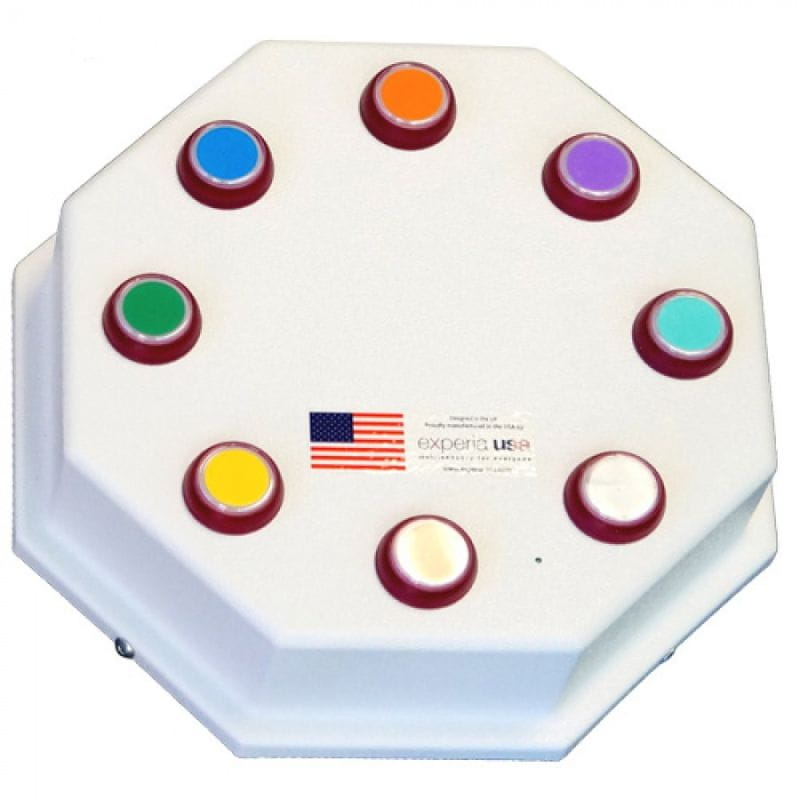 Closeup view of  8-button wireless controller for the Superactive Fiber Optic Jellyfish