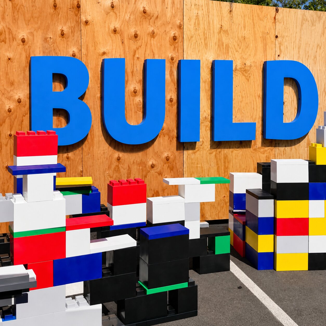 EverBlock Modular Building Blocks stacked in different configurations