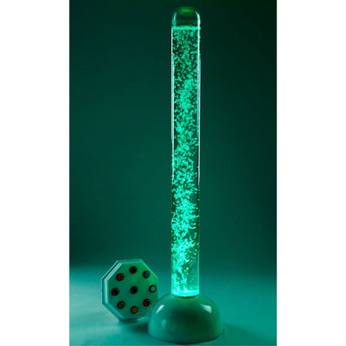 Experia Superactive LED Bubble Tube in Green with Wireless Controller next to base