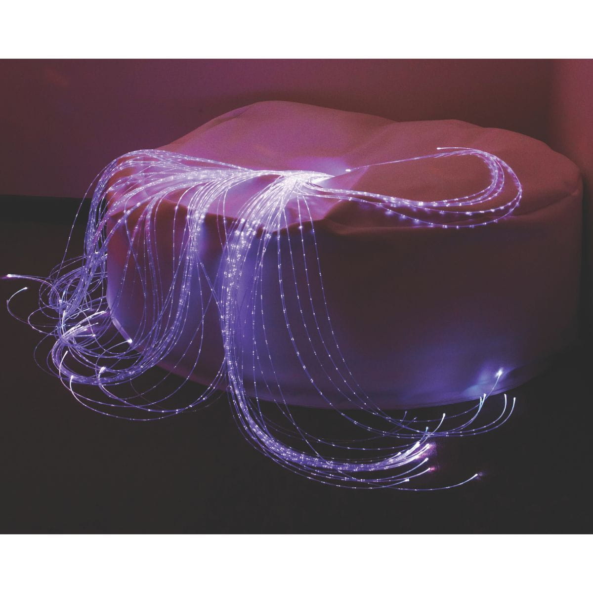 Experia USA LED Fiber Optic Softie Sensory Bean Bag with white lights