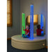 Experia Double Bubble Tube Sensory Room with kid on platform next to both bubble tubes