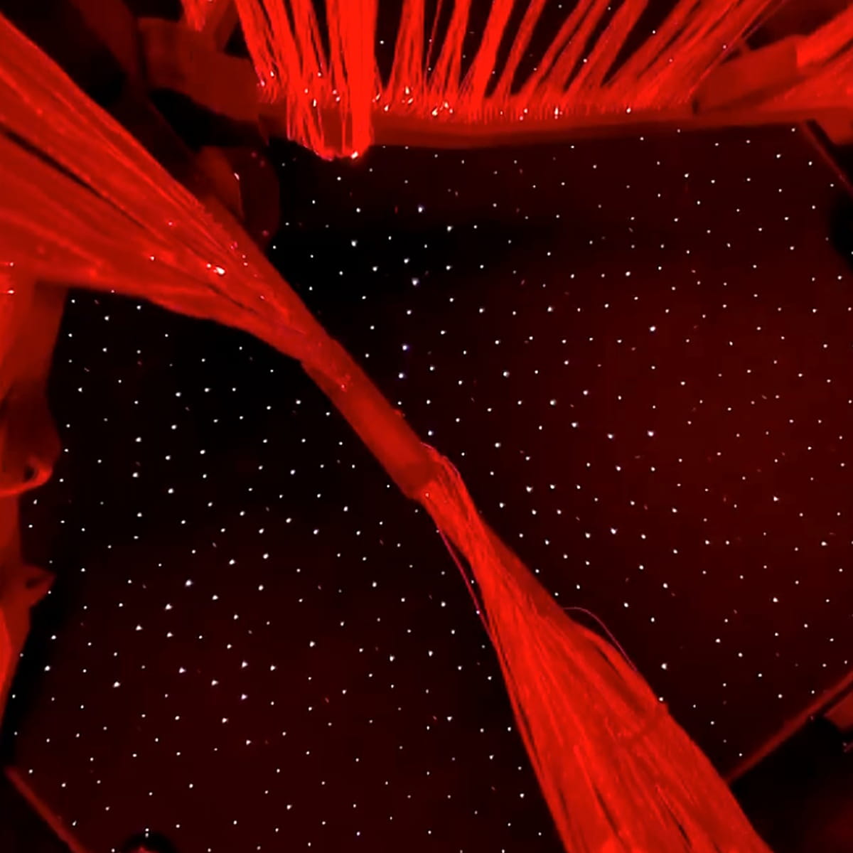Fiber Optic Starfield Carpet on celing with LED strands