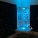 Fiber Optic Starfield Carpet on two walls with a bubble tube between them