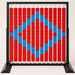 Freestanding LiteZilla Mosaico Interactive Wall with Blue and Red Squares