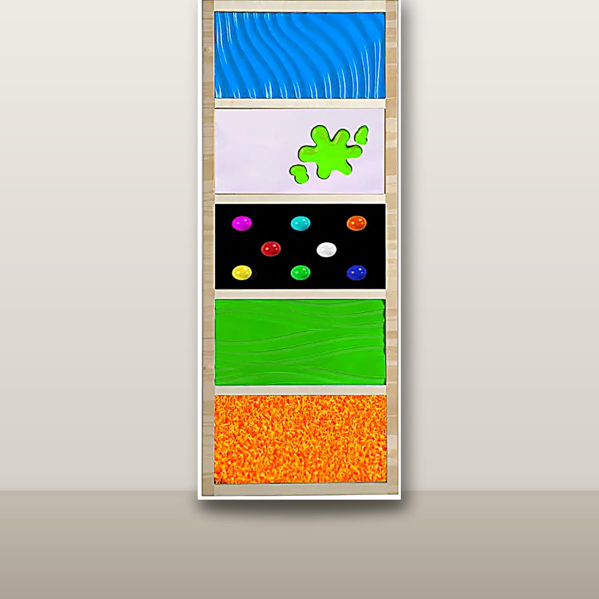 Green Tactile Sensory Wall Panels