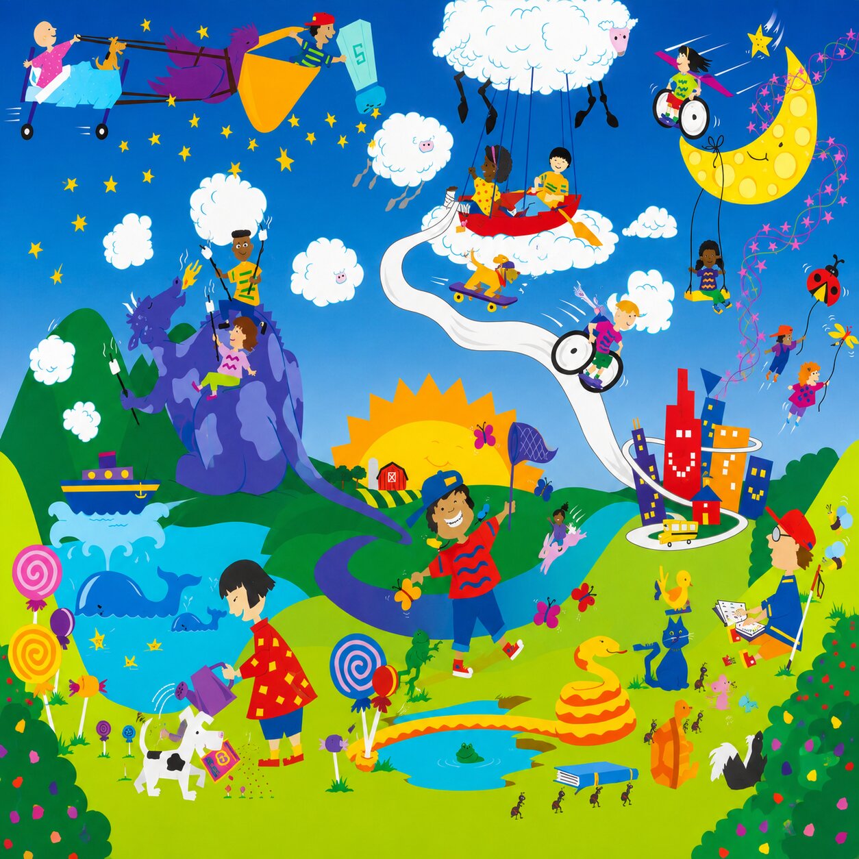 Harmonly Park Kids Themed Wall Mural