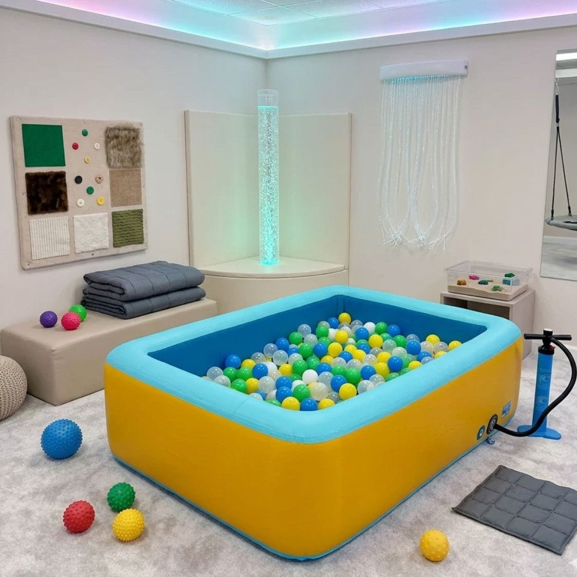 Heavy Duty Inflatable Sensory Ball Pit in Sensory Room