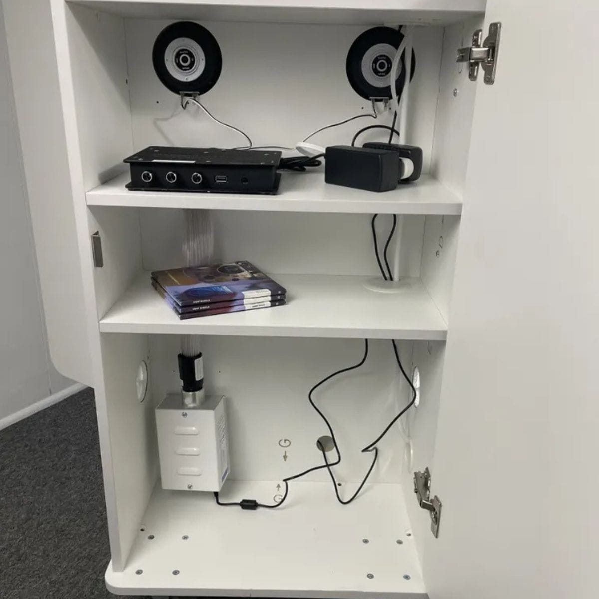 Inside look at Vecta Delight Mobile Sensory Cart Storage Cabinet
