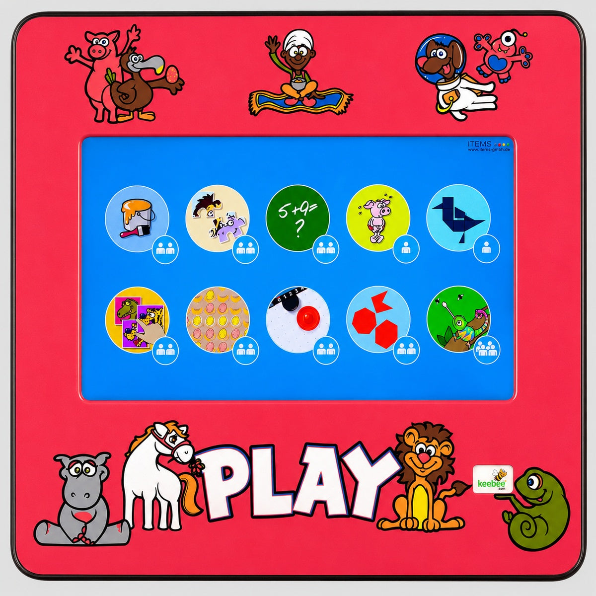 Keydo Interactive Touch Screen Wall Panel Candy Apple Red