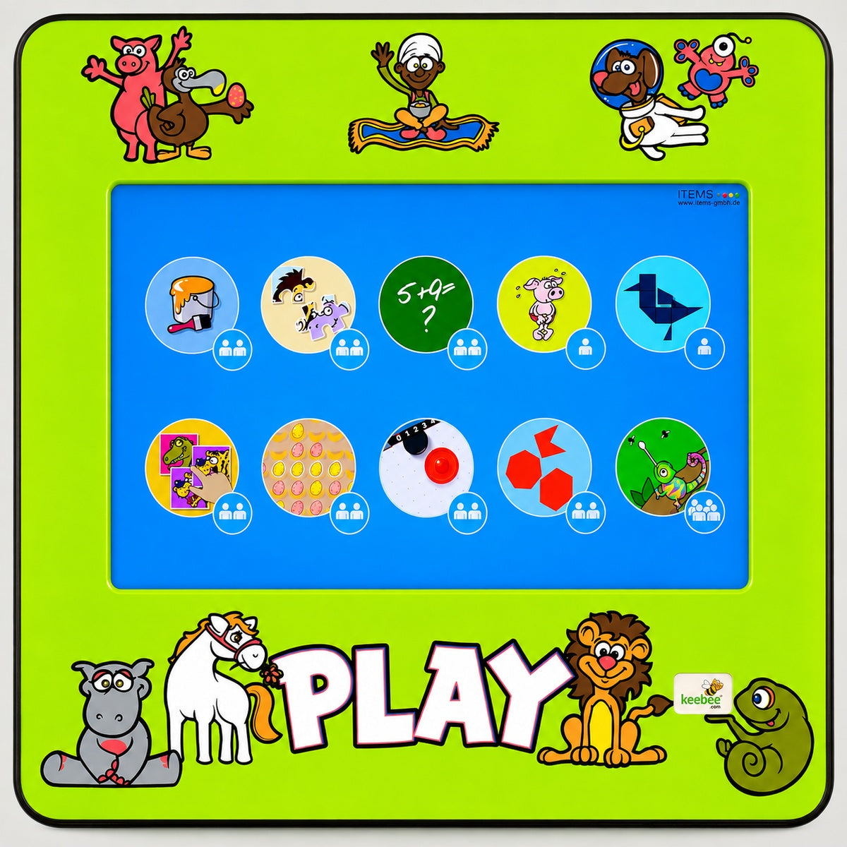 Keydo Interactive Touch Screen Wall Panel in Martian Green