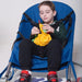Kid playing with a toy while in the TFH Bounce Chair