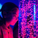 Kid staring at the bubbles coming from TFH Interactive Bubble Tube