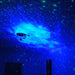 LED Laser Star Projector displays stars and clouds in dark room 