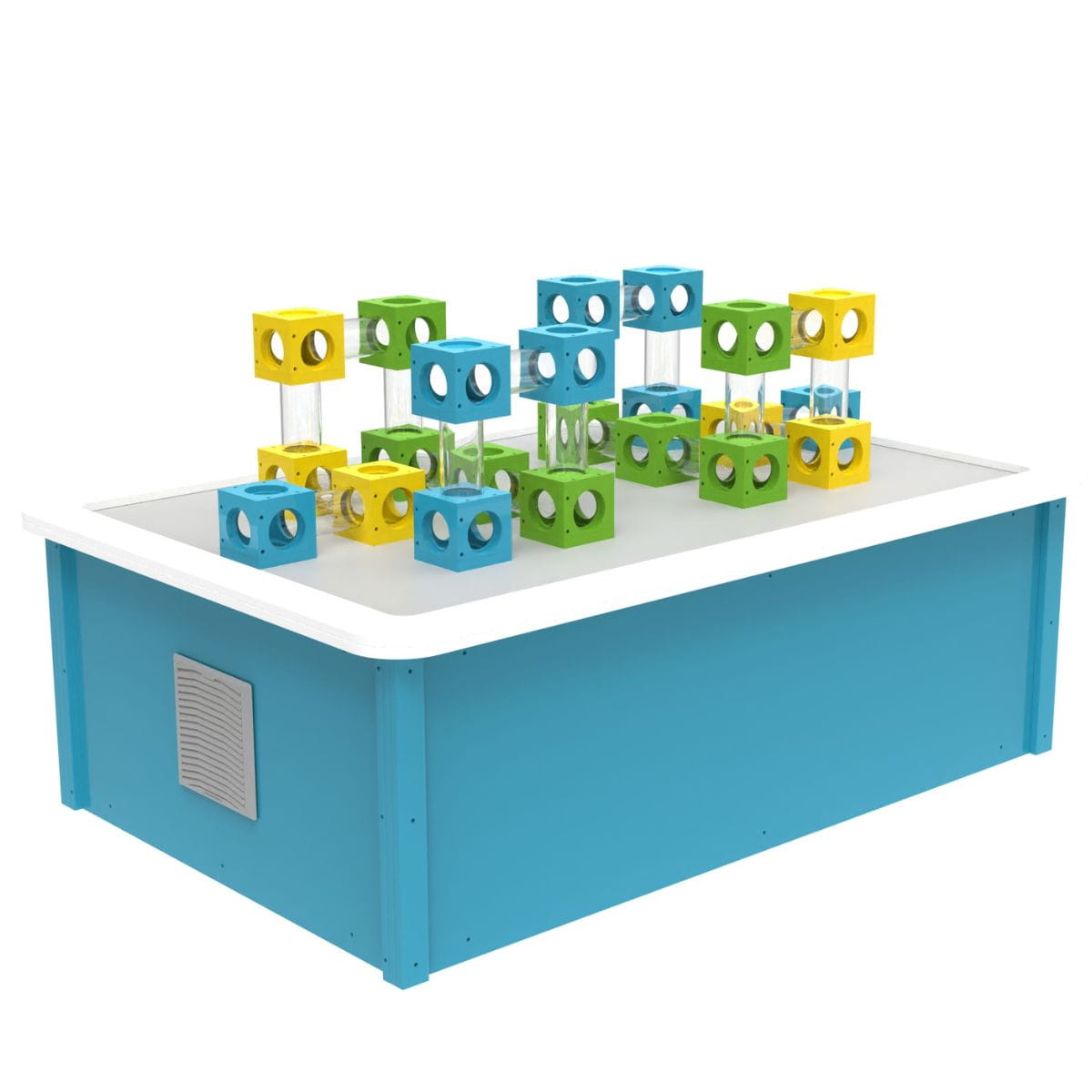LiteZilla Aerocube Air-Powered Constructor Table in Light Blue