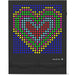 LiteZilla Giant Light Wall 4x5 in Black with a heart designed on it in many colors