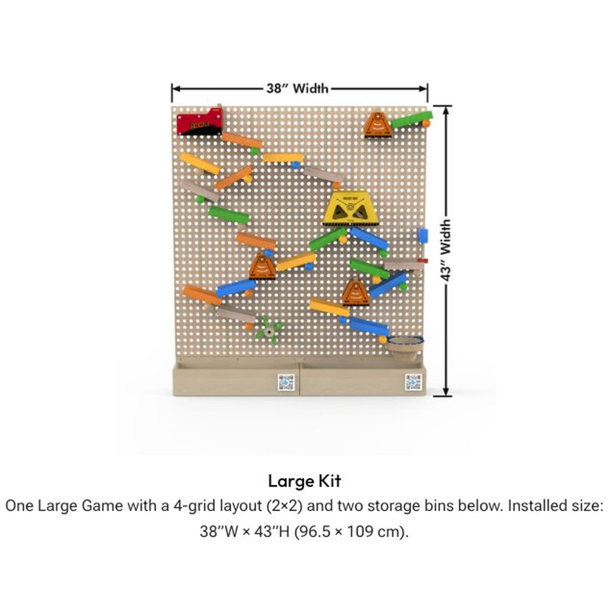 LiteZilla Kidworx Interactive Games Large Game Kit Size Dimensions