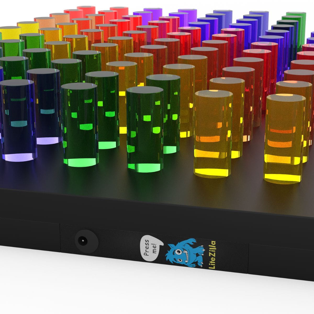 LiteZilla Mini LED Light Bright Sideview with Power Button Detail