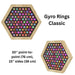 LiteZilla Multi-Sensory Hexagon Panel Gyro Rings Classic Front View and Sideview