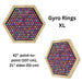 LiteZilla Multi-Sensory Hexagon Panel Gyro Rings XL 42 inch Front View and Sideview
