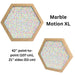 LiteZilla Multi-Sensory Hexagon Panel Marble Motion XL 42 inch Front View and Sideview