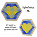 LiteZilla Multi-Sensory Hexagon Panel Spinfinity XL 42 inch Front View and Sideview